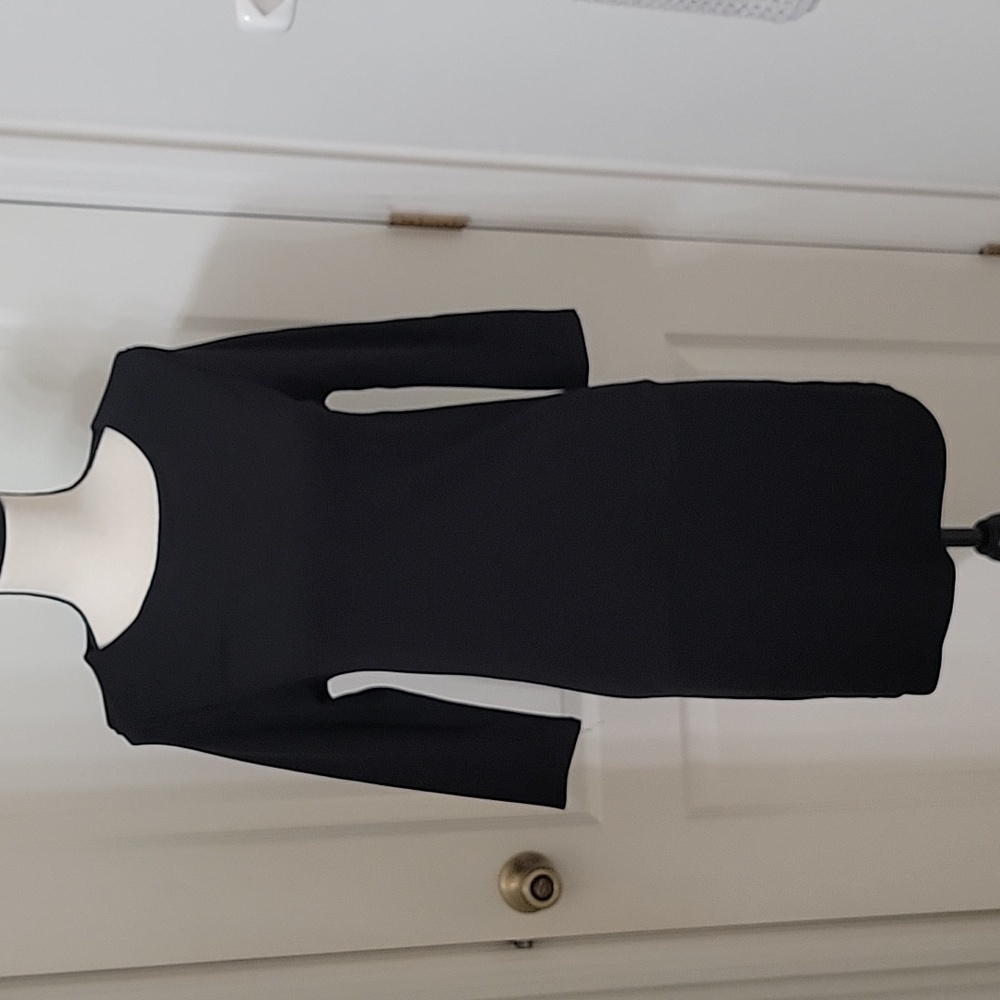 Forever 21, Size S Black 1/2-3/4 Length Sleeve Little Black Dress, Back Zipper